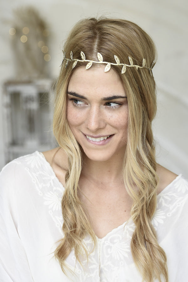lavender flower headband goddess leaf headband